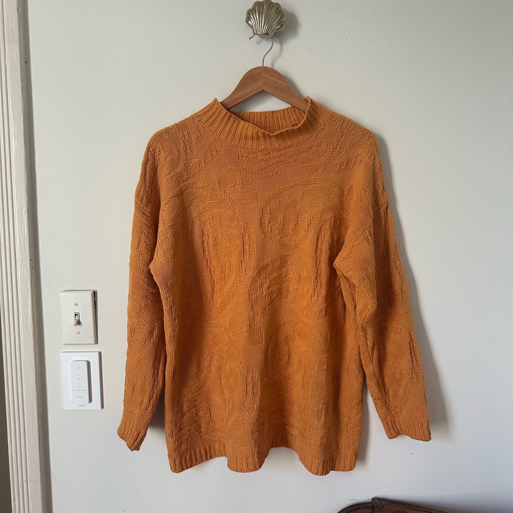 gap 90’s paisley knit Orange Sweater